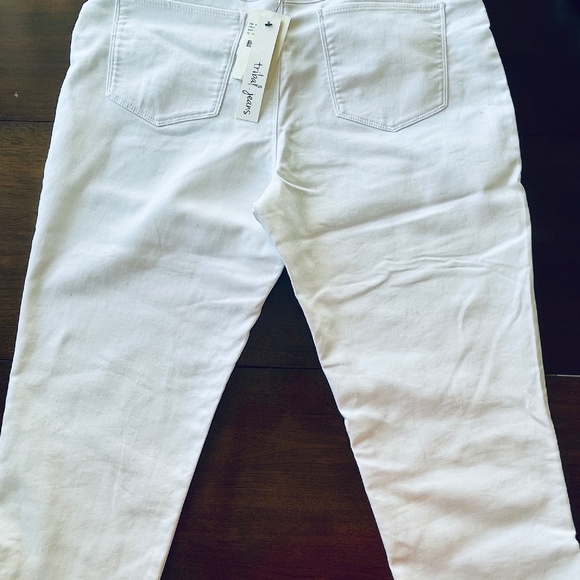 Tribal Jeans Cropped, Size 14, White - Picture 1 of 5